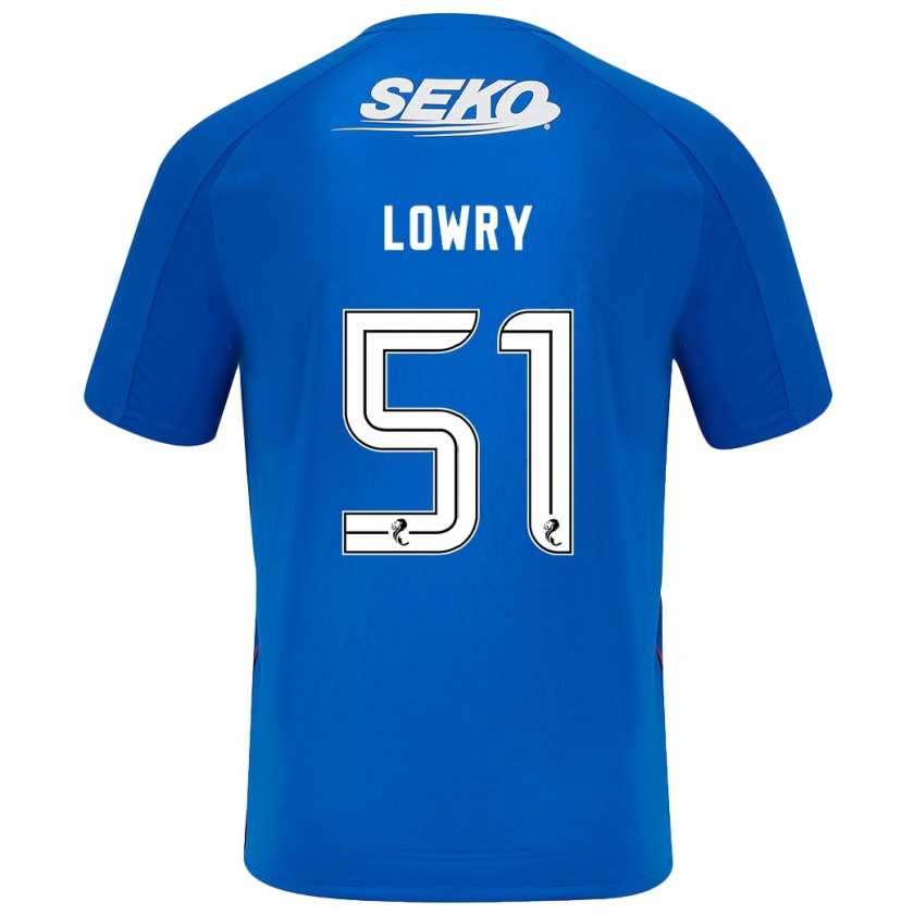 Kandiny Niño Camiseta Alex Lowry #51 Azul Oscuro 1ª Equipación 2024/25 La Camisa