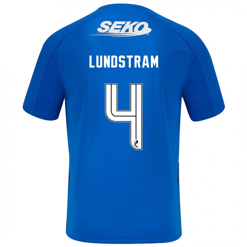 Kandiny Kinder John Lundstram #4 Dunkelblau Heimtrikot Trikot 2024/25 T-Shirt Österreich