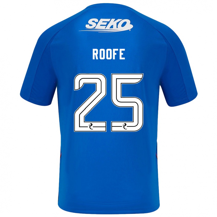 Kandiny Niño Camiseta Kemar Roofe #25 Azul Oscuro 1ª Equipación 2024/25 La Camisa México