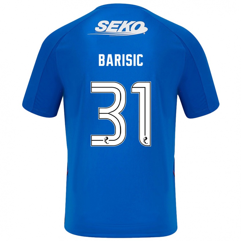 Kandiny Kinder Borna Barisic #31 Dunkelblau Heimtrikot Trikot 2024/25 T-Shirt Österreich