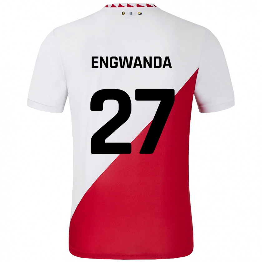 Kandiny Kinder Alonzo Engwanda #27 Weiß Rot Heimtrikot Trikot 2024/25 T-Shirt Österreich