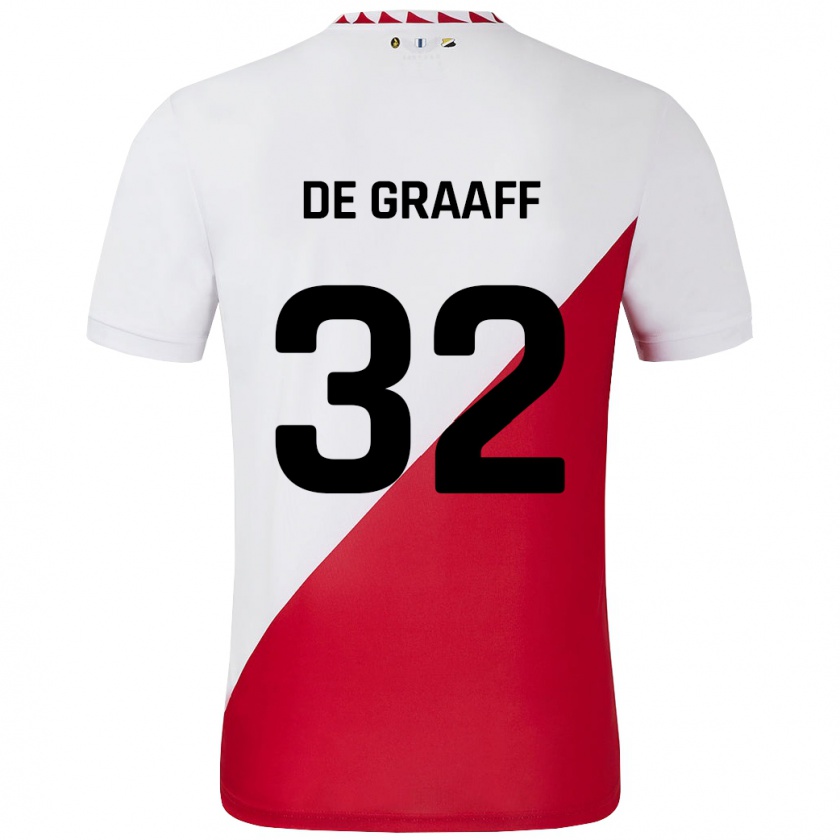 Kandiny Bambino Maglia Tom De Graaff #32 Bianco Rosso Kit Gara Home 2024/25 Maglietta