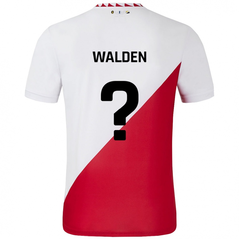 Kandiny Niño Camiseta Jaden Walden #0 Blanco Rojo 1ª Equipación 2024/25 La Camisa México