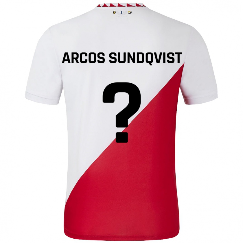 KandinyキッズGustav Arcos Sundqvist#0白 赤ホームシャツ2024/25ジャージーユニフォーム