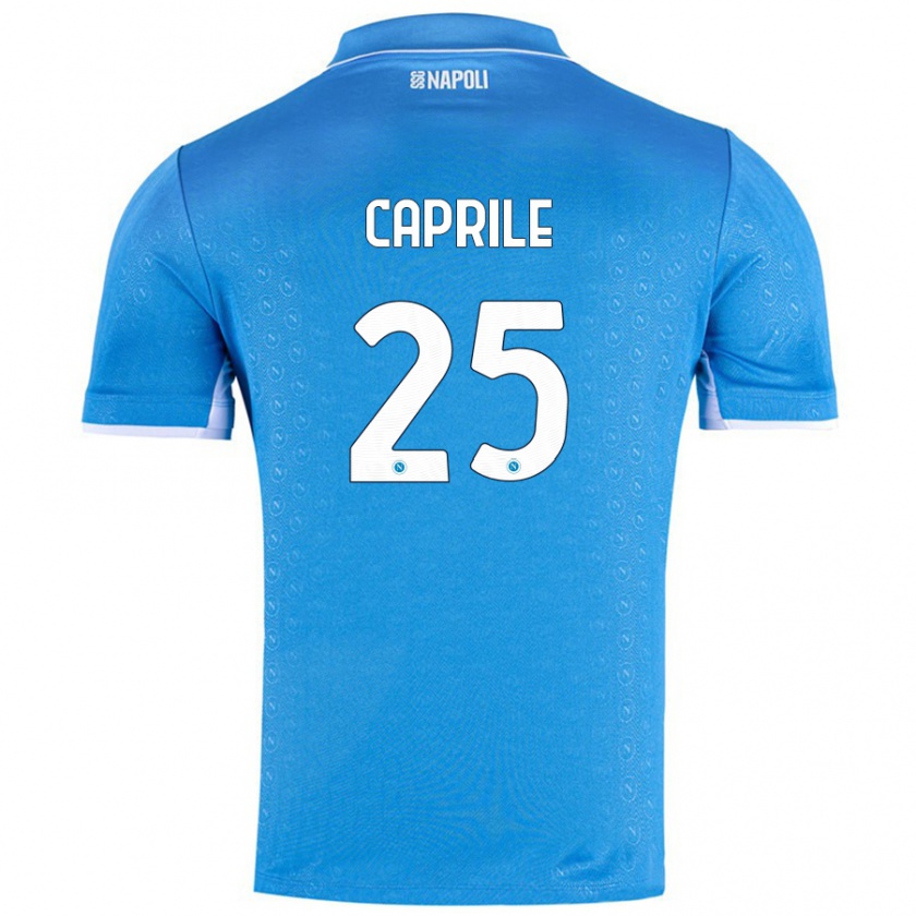 Kandiny Bambino Maglia Elia Caprile #25 Azzurro Cielo Kit Gara Home 2024/25 Maglietta