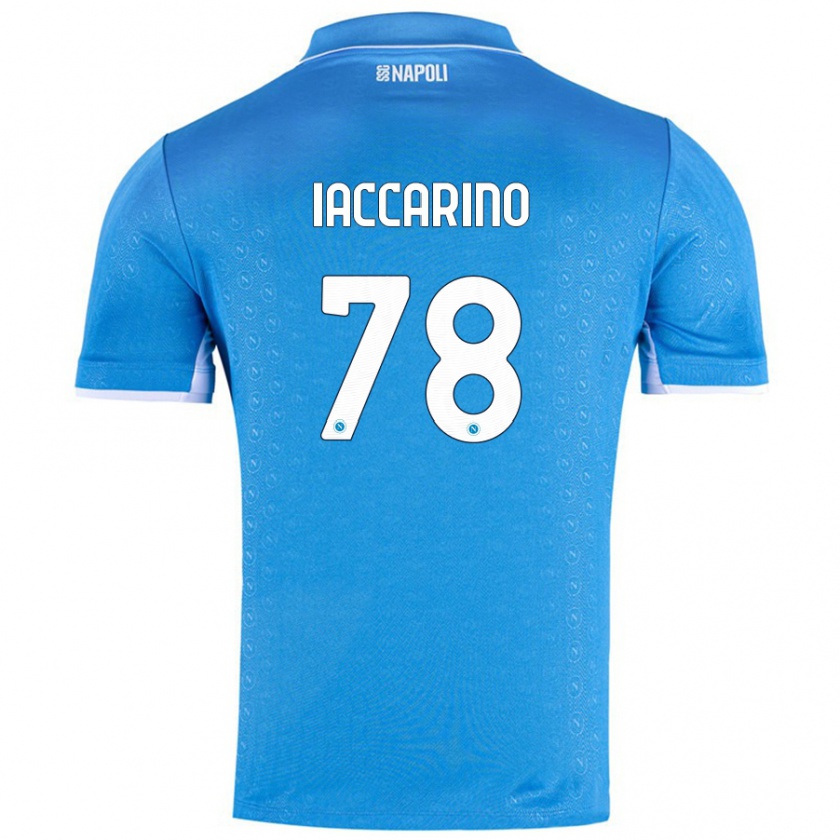 Kandiny Kinderen Gennaro Iaccarino #78 Hemelsblauw Thuisshirt Thuistenue 2024/25 T-Shirt België