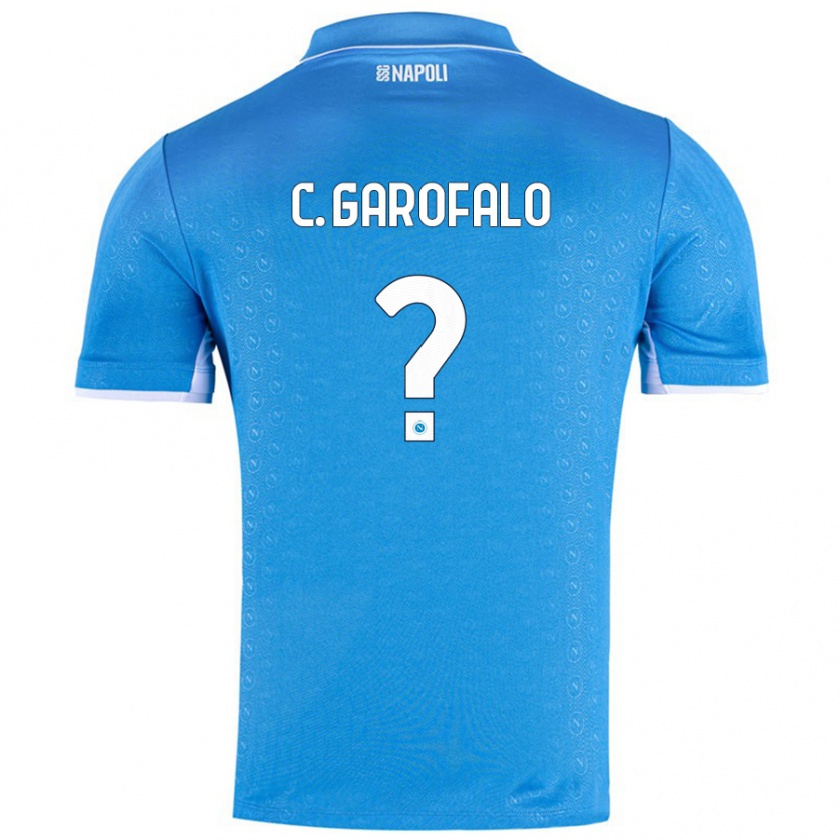 Kandiny Kinderen Christian Garofalo #0 Hemelsblauw Thuisshirt Thuistenue 2024/25 T-Shirt België