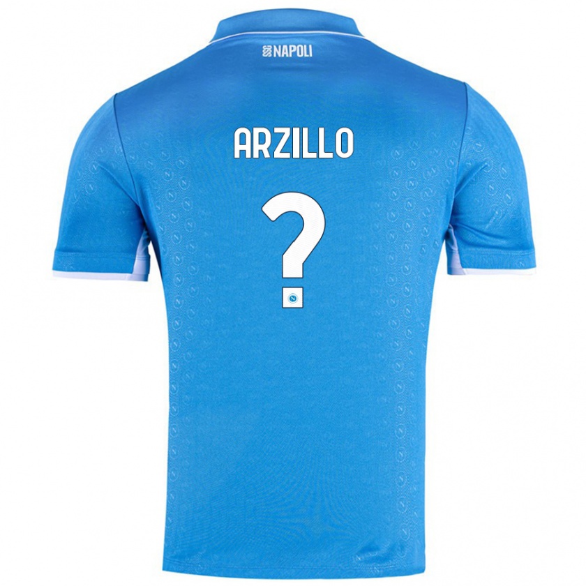 Kandiny Bambino Maglia Antonino Arzillo #0 Azzurro Cielo Kit Gara Home 2024/25 Maglietta