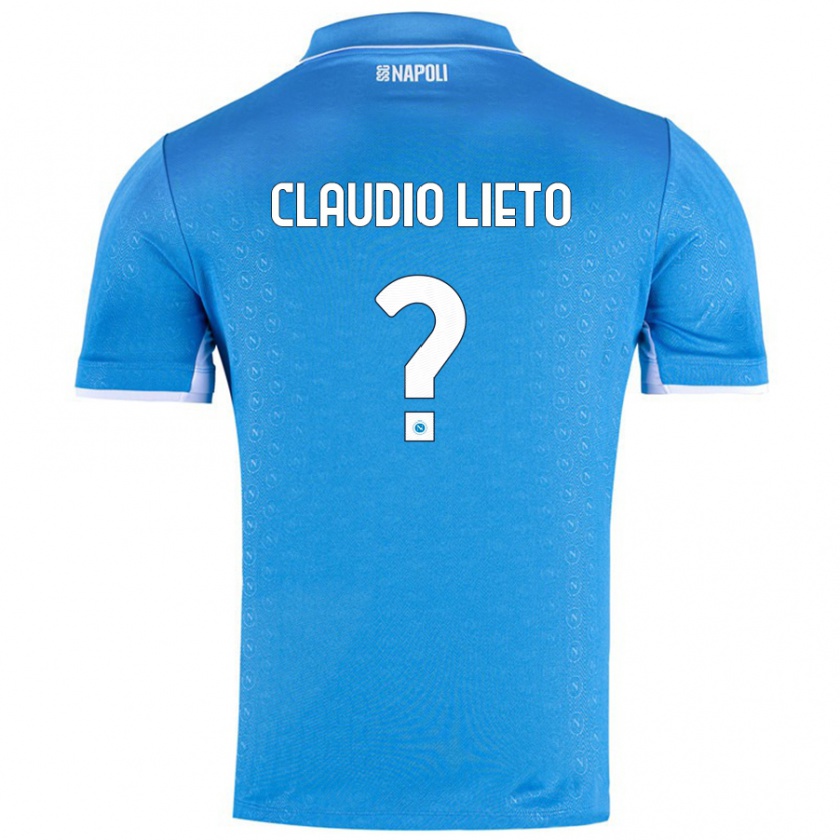 KandinyキッズClaudio Lieto#0スカイブルーホームシャツ2024/25ジャージーユニフォーム