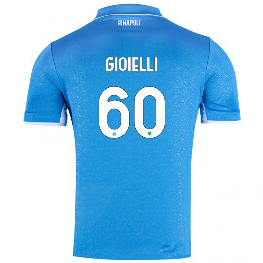 Kandiny Kinderen Francesco Gioielli #60 Hemelsblauw Thuisshirt Thuistenue 2024/25 T-Shirt