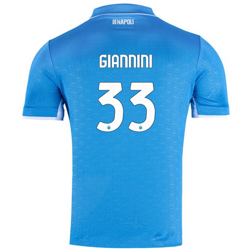 Kandiny Kinder Enrico Giannini #33 Himmelblau Heimtrikot Trikot 2024/25 T-Shirt Österreich