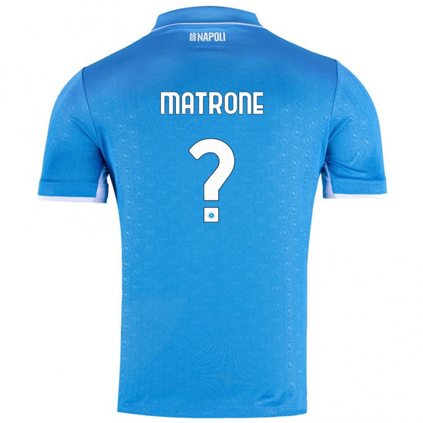 Kandiny Bambino Maglia Manuel Matrone #0 Azzurro Cielo Kit Gara Home 2024/25 Maglietta