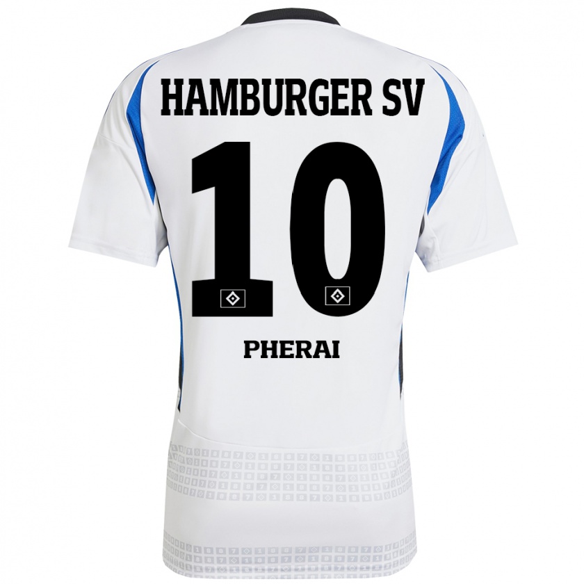 Kandiny Kinder Immanuel Pherai #10 Weiß Blau Heimtrikot Trikot 2024/25 T-Shirt Österreich