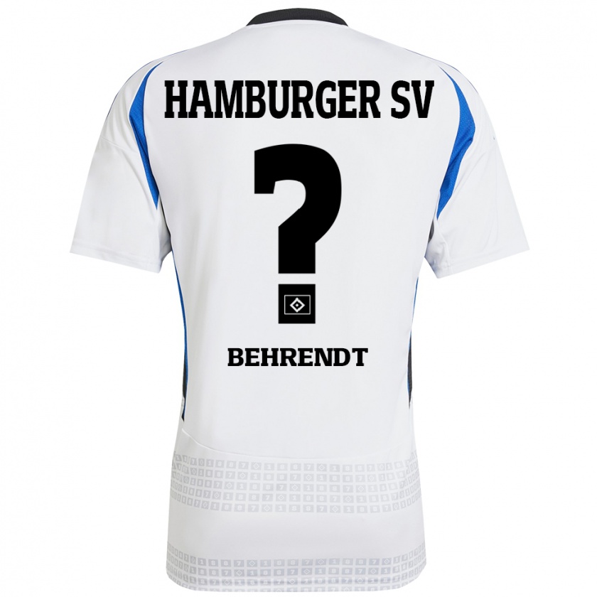 Kandiny Bambino Maglia Marlon Behrendt #0 Bianco Blu Kit Gara Home 2024/25 Maglietta