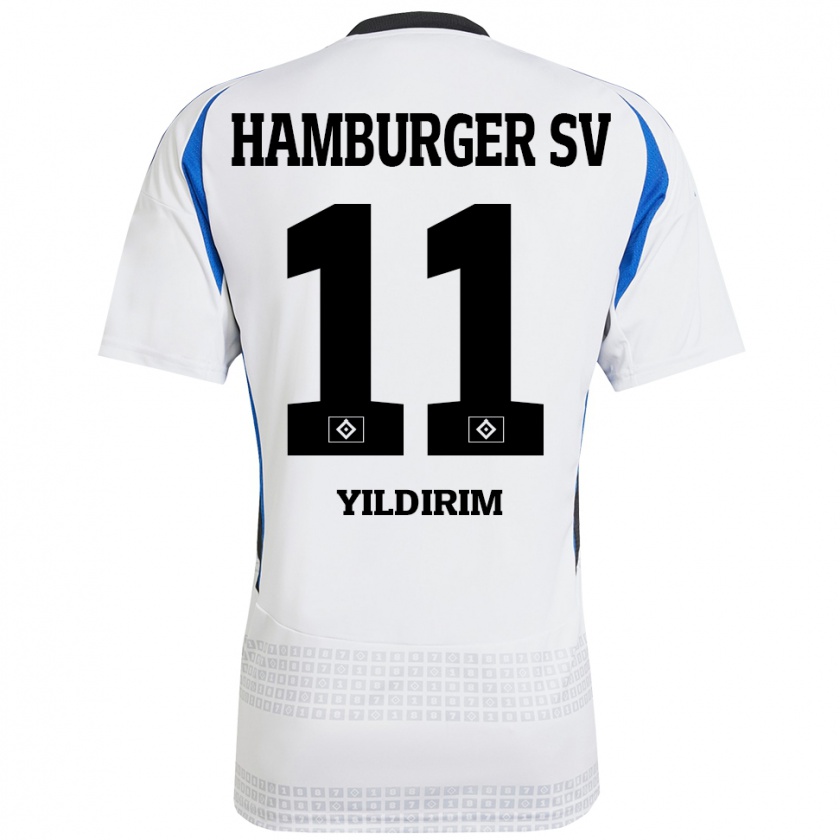 Kandiny Kinderen Mehmet Yildirim #11 Wit Blauw Thuisshirt Thuistenue 2024/25 T-Shirt