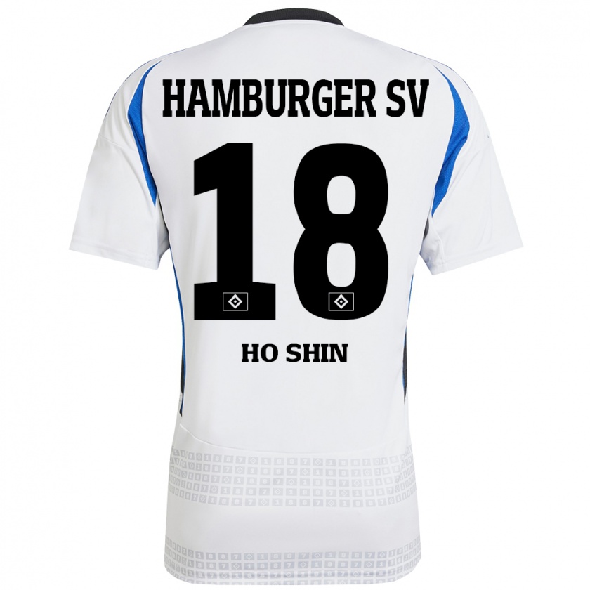 Kandiny Kinderen Jae Ho Shin #18 Wit Blauw Thuisshirt Thuistenue 2024/25 T-Shirt