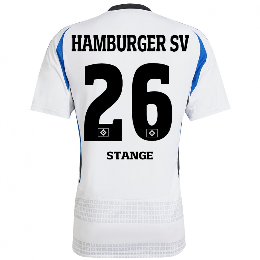 Kandiny Bambino Maglia Otto Stange #26 Bianco Blu Kit Gara Home 2024/25 Maglietta