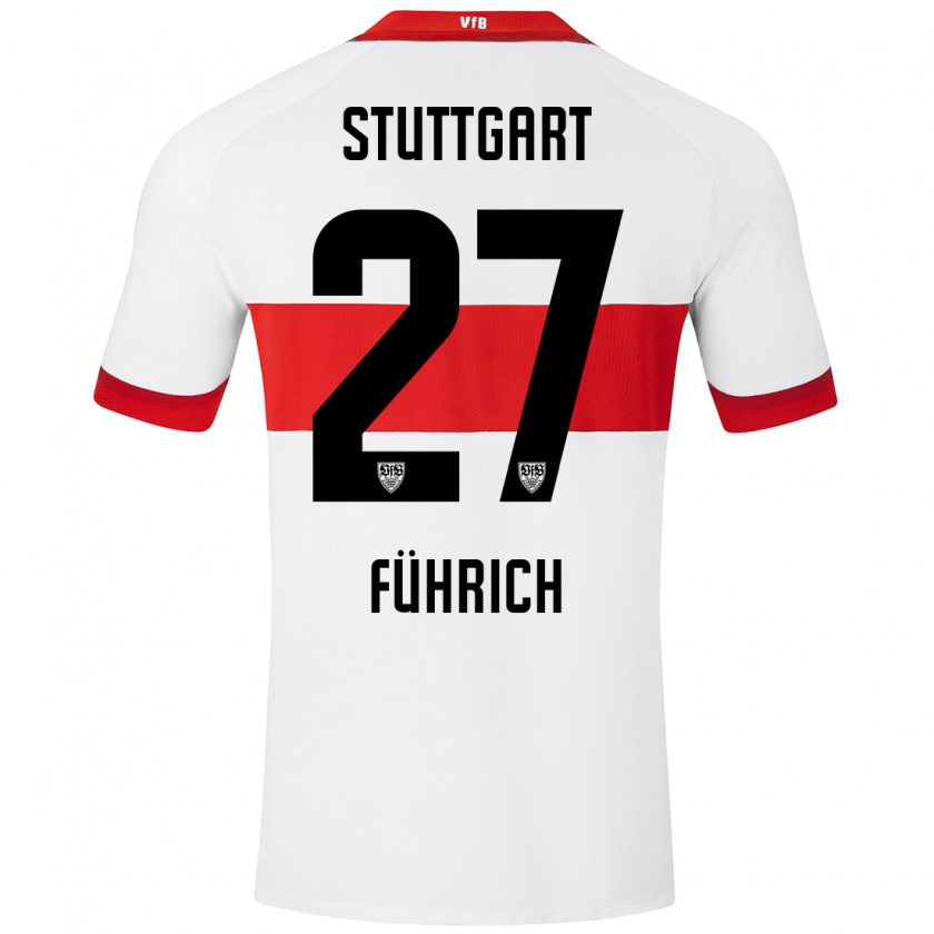 Kandiny Kinder Chris Führich #27 Weiß Rot Heimtrikot Trikot 2024/25 T-Shirt Österreich