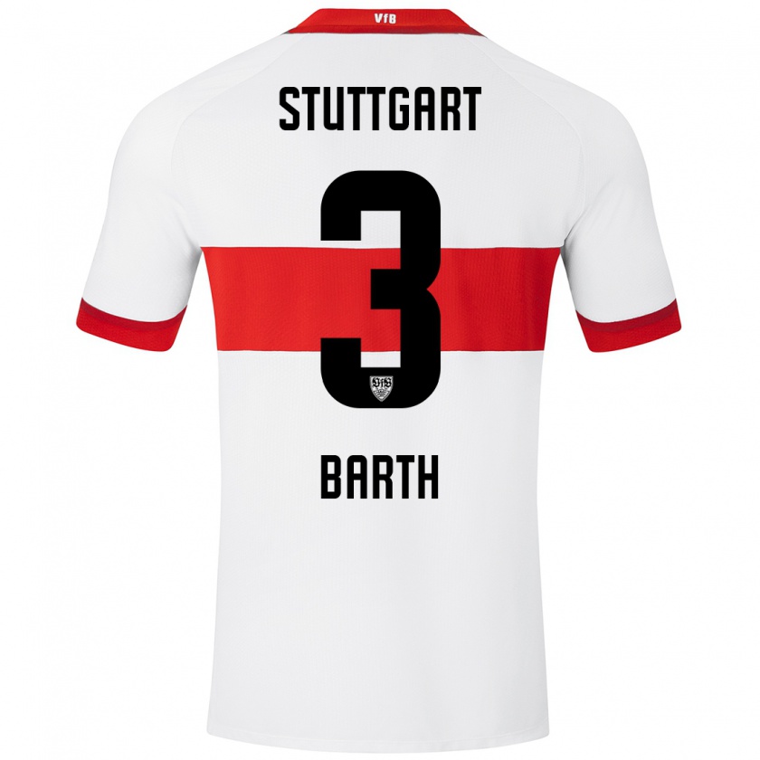 Kandiny Bambino Maglia Lara Barth #3 Bianco Rosso Kit Gara Home 2024/25 Maglietta