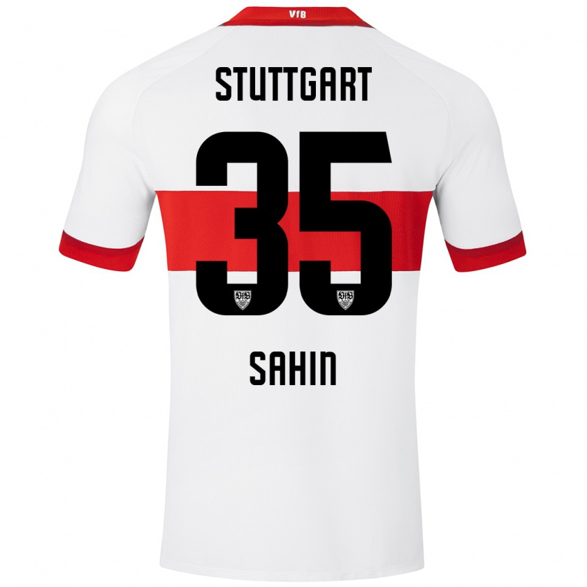 Kandiny Kinderen Mehmet Sahin #35 Wit Rood Thuisshirt Thuistenue 2024/25 T-Shirt