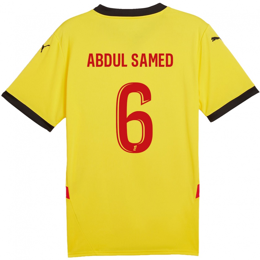 Kandiny Kinderen Salis Abdul Samed #6 Geel Rood Thuisshirt Thuistenue 2024/25 T-Shirt