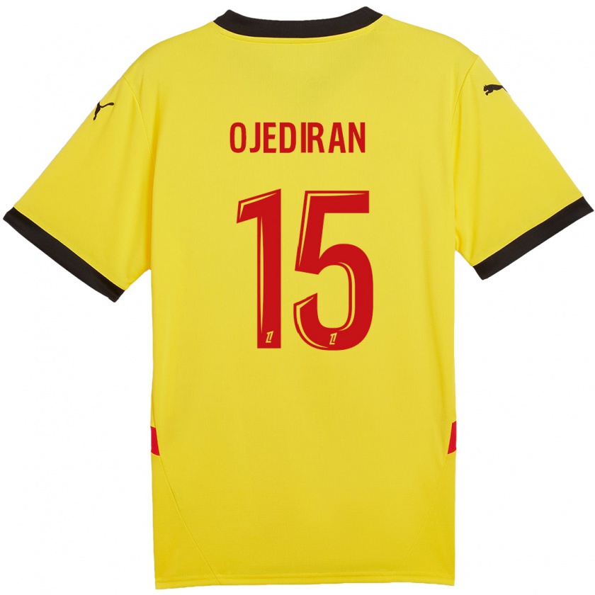 Kandiny Kinderen Hamzat Ojediran #15 Geel Rood Thuisshirt Thuistenue 2024/25 T-Shirt België