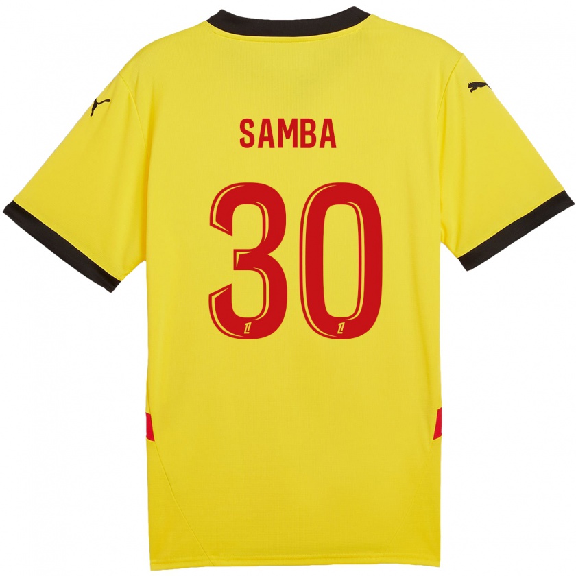 Kandiny Kinderen Brice Samba #30 Geel Rood Thuisshirt Thuistenue 2024/25 T-Shirt