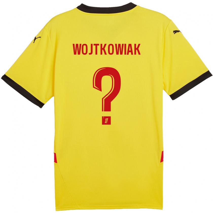 Kandiny Kinderen Valentin Wojtkowiak #0 Geel Rood Thuisshirt Thuistenue 2024/25 T-Shirt