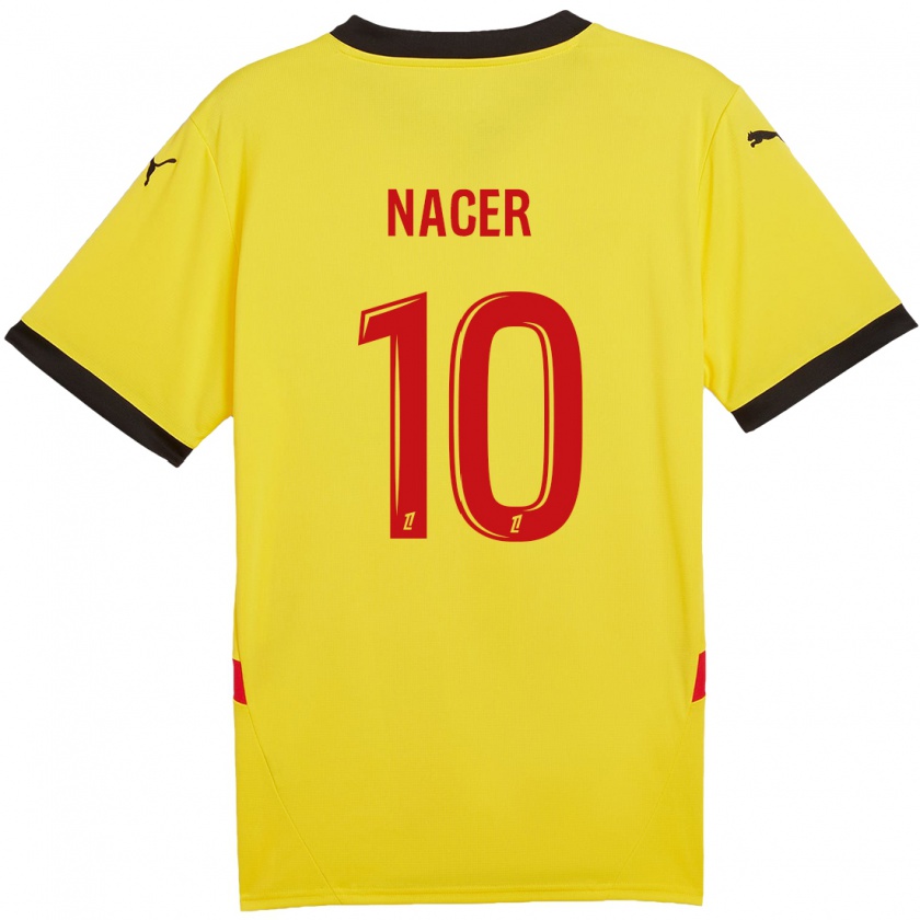 Kandiny Kinderen Myriem Nacer #10 Geel Rood Thuisshirt Thuistenue 2024/25 T-Shirt België