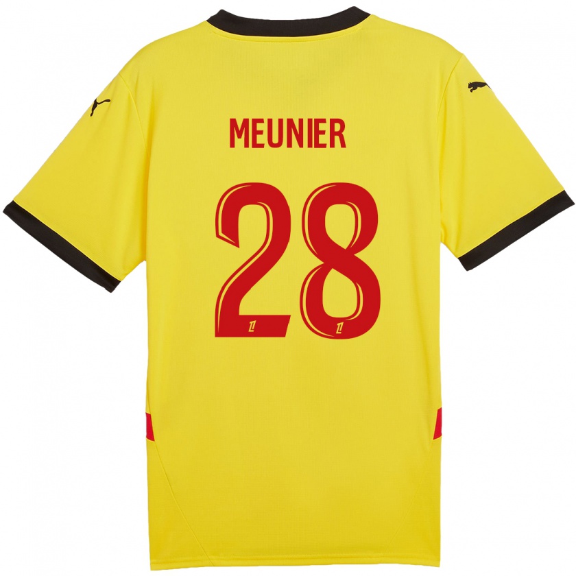 Kandiny Kinder Jennifer Meunier #28 Gelb Rot Heimtrikot Trikot 2024/25 T-Shirt Österreich