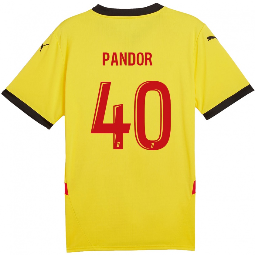 Kandiny Kinder Yannick Pandor #40 Gelb Rot Heimtrikot Trikot 2024/25 T-Shirt Österreich