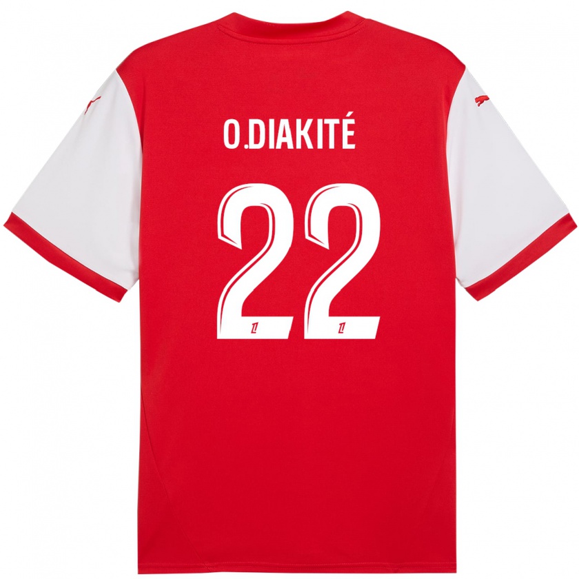 Kandiny Kinderen Oumar Diakité #22 Rood Wit Thuisshirt Thuistenue 2024/25 T-Shirt