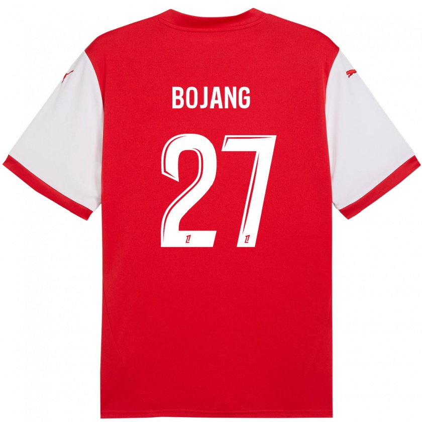 Kandiny Bambino Maglia Adama Bojang #27 Rosso Bianco Kit Gara Home 2024/25 Maglietta