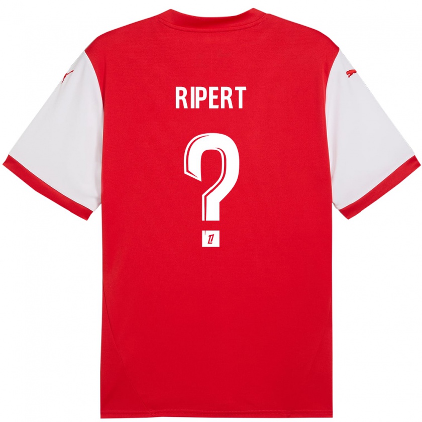 Kandiny Kinderen Léo Ripert #0 Rood Wit Thuisshirt Thuistenue 2024/25 T-Shirt