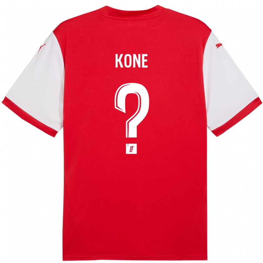 Kandiny Kinderen Abdoul Koné #0 Rood Wit Thuisshirt Thuistenue 2024/25 T-Shirt