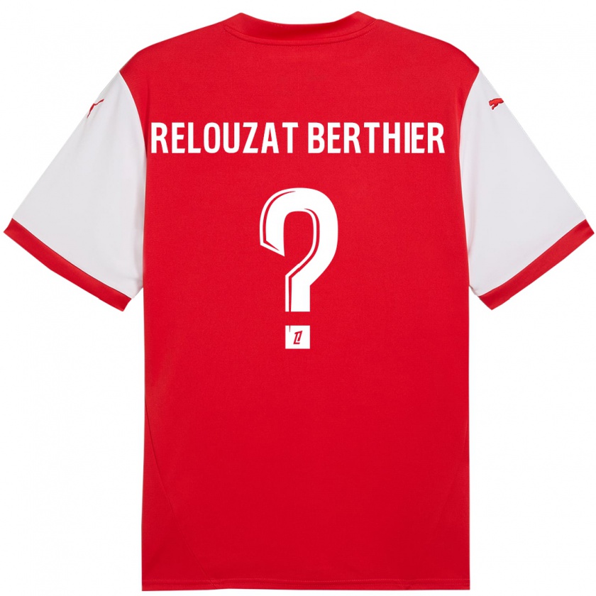 KandinyキッズMaxime Relouzat Berthier#0赤 白ホームシャツ2024/25ジャージーユニフォーム