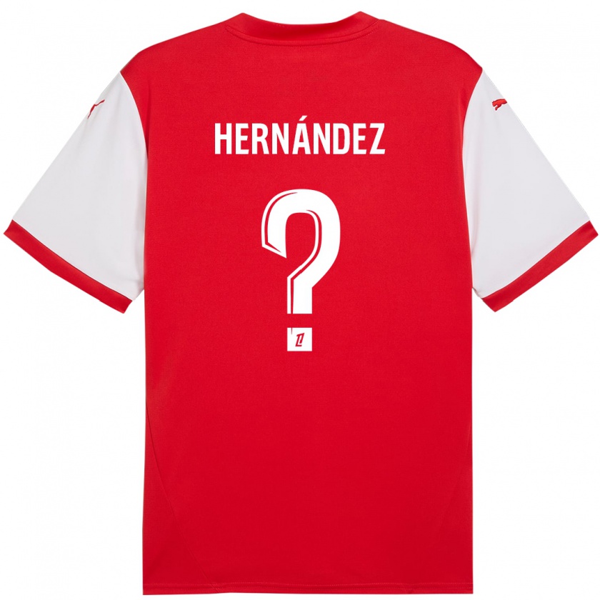 Kandiny Kinderen Melvin Hernández #0 Rood Wit Thuisshirt Thuistenue 2024/25 T-Shirt