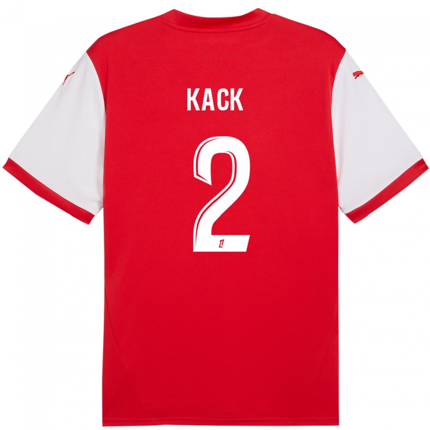 Kandiny Bambino Maglia Mathilde Kack #2 Rosso Bianco Kit Gara Home 2024/25 Maglietta