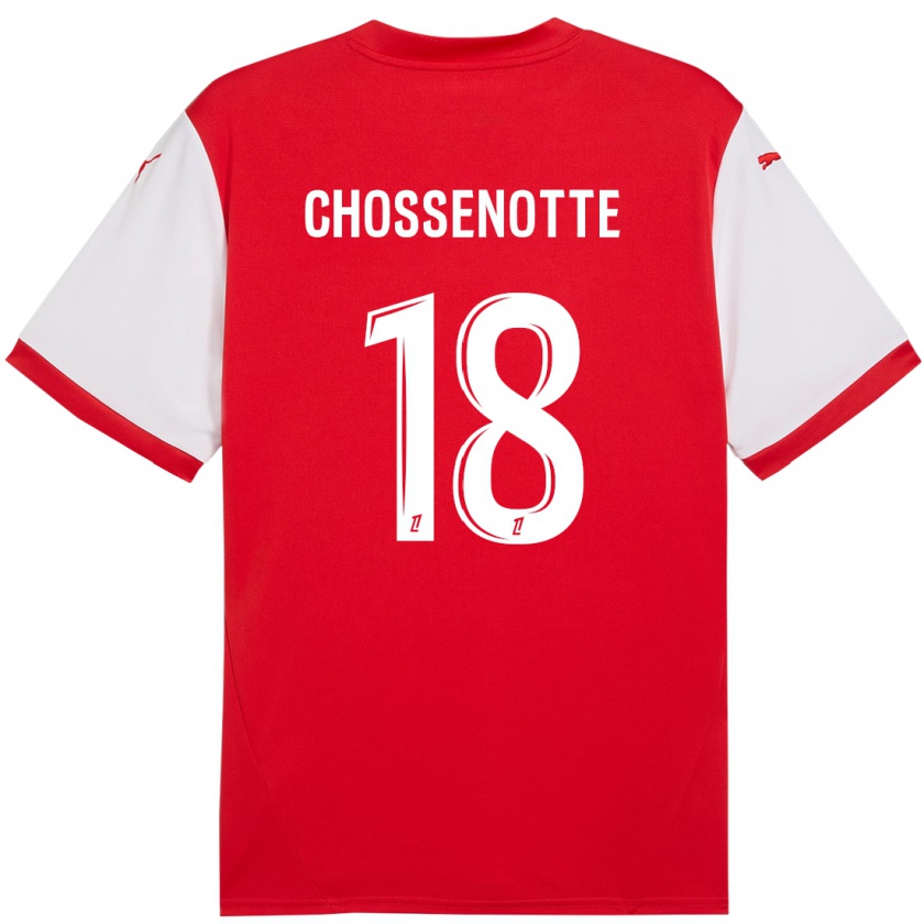 Kandiny Bambino Maglia Shana Chossenotte #18 Rosso Bianco Kit Gara Home 2024/25 Maglietta