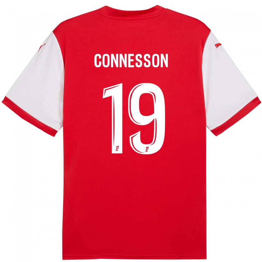 Kandiny Kinderen Adèle Connesson #19 Rood Wit Thuisshirt Thuistenue 2024/25 T-Shirt