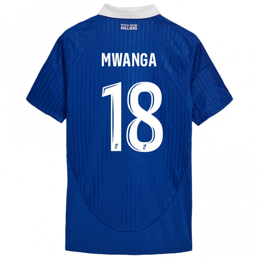 Kandiny Niño Camiseta Junior Mwanga #18 Azul Blanco 1ª Equipación 2024/25 La Camisa México