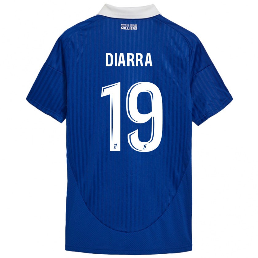 Kandiny Bambino Maglia Habib Diarra #19 Blu Bianco Kit Gara Home 2024/25 Maglietta