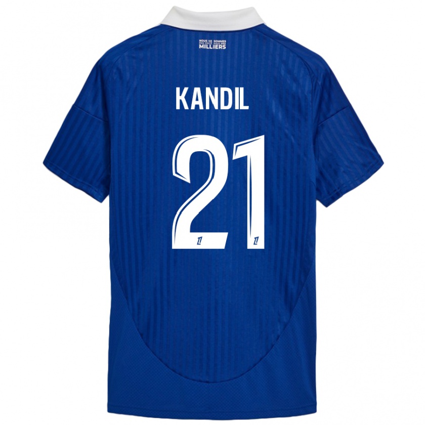 Kandiny Kinderen Nordine Kandil #21 Blauw Wit Thuisshirt Thuistenue 2024/25 T-Shirt