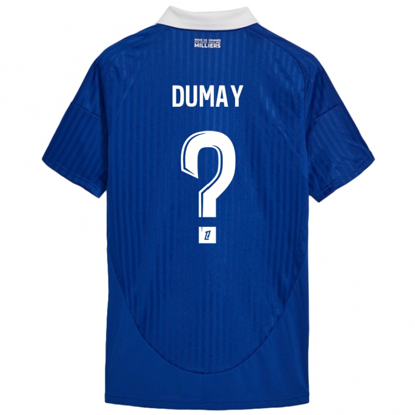 Kandiny Kinderen Yoann Dumay #0 Blauw Wit Thuisshirt Thuistenue 2024/25 T-Shirt