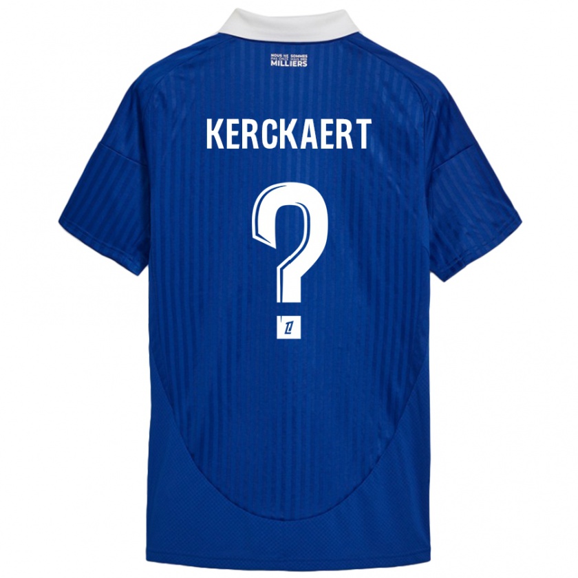 Kandiny Kinderen Gabriel Kerckaert #0 Blauw Wit Thuisshirt Thuistenue 2024/25 T-Shirt