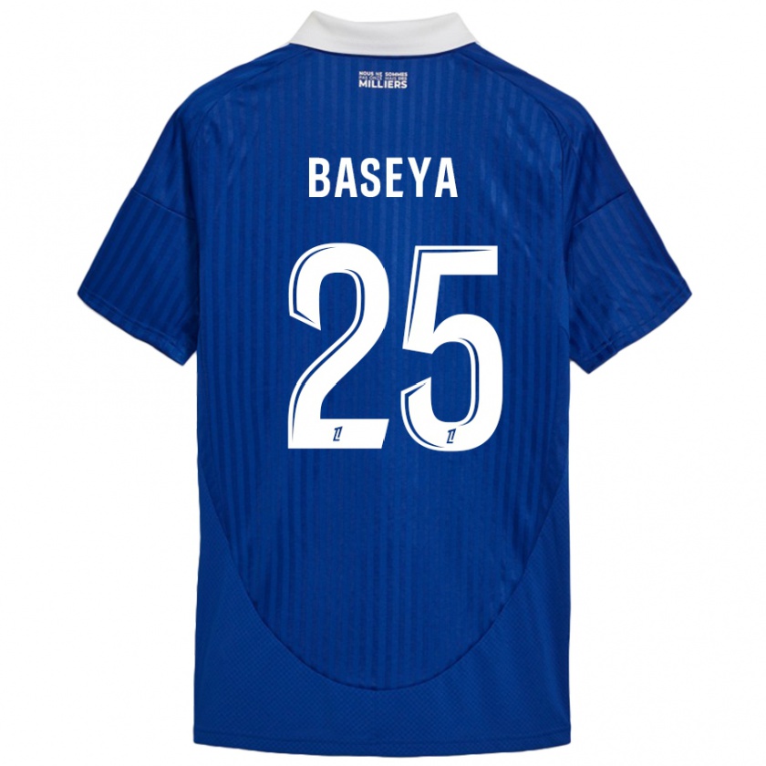 Kandiny Kinderen Steven Baseya #25 Blauw Wit Thuisshirt Thuistenue 2024/25 T-Shirt België