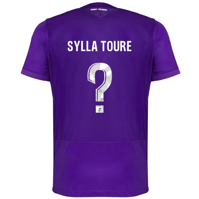 Kandiny Niño Camiseta Ismael Sylla Touré #0 Morado Blanco 1ª Equipación 2024/25 La Camisa