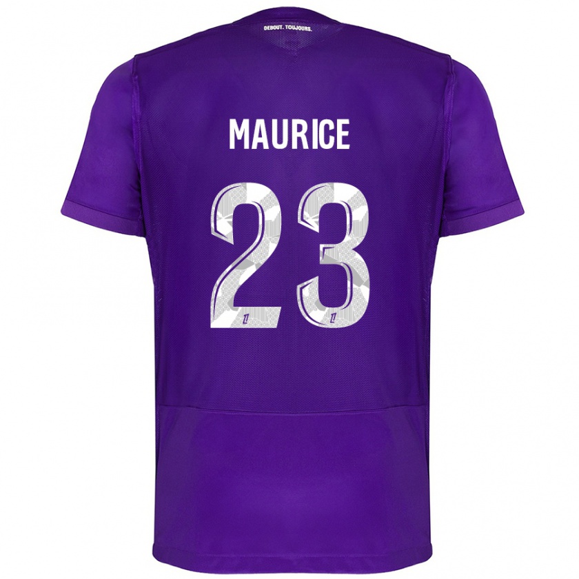 Kandiny Kinder Sandra Maurice #23 Violett Weiß Heimtrikot Trikot 2024/25 T-Shirt Österreich