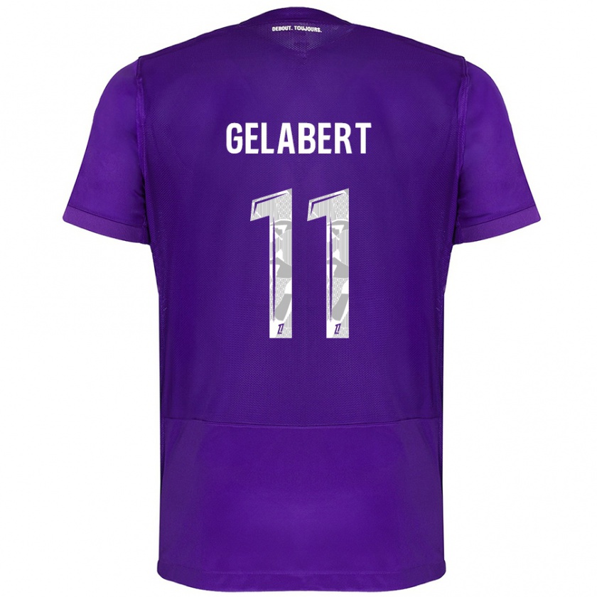 Kandiny Kinderen César Gelabert #11 Paars Wit Thuisshirt Thuistenue 2024/25 T-Shirt