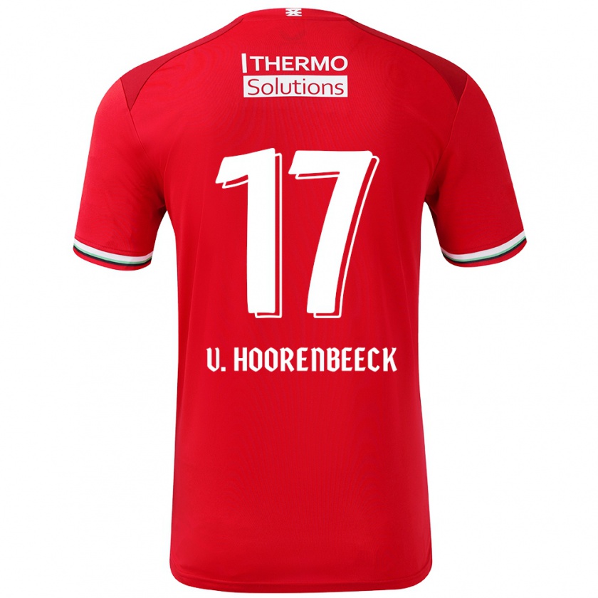 Kandiny Kinderen Alec Van Hoorenbeeck #17 Rood Wit Thuisshirt Thuistenue 2024/25 T-Shirt